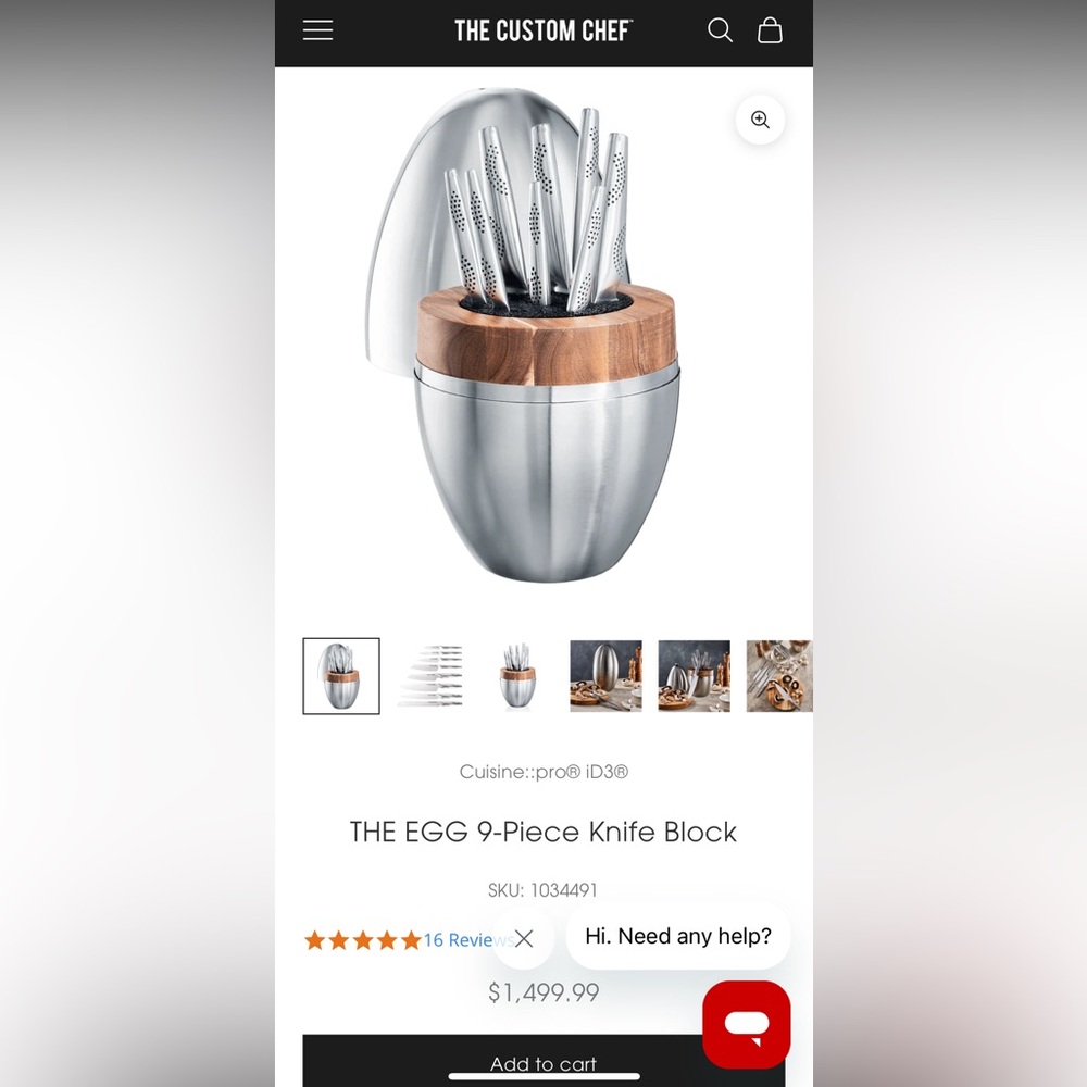 Knife Set silver the egg new in box cuisine pro Japanese